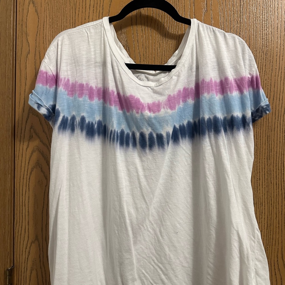 Maurices Pink and Blue Oversized Relaxed T-Shirt